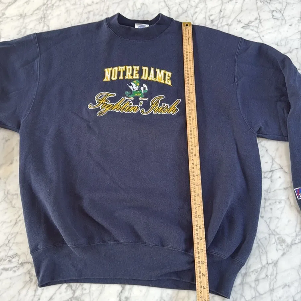 Vintage University Notre Dame Fightin' Irish Crewneck Sweatshirt Mens XL
